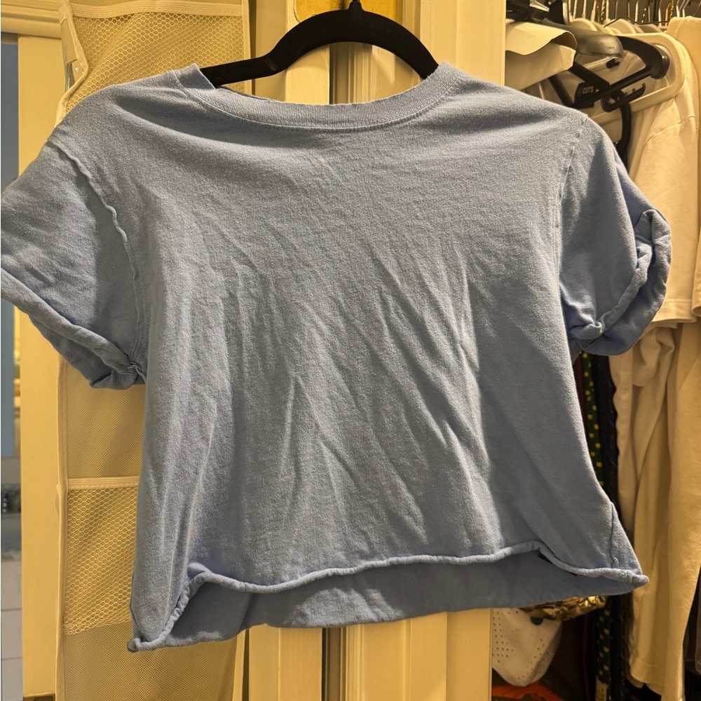 We The Free Light Blue Short Sleeve Tee